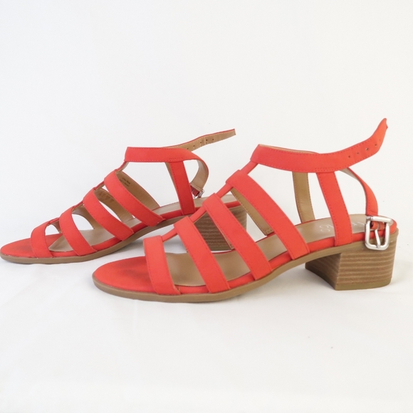 Franco Sarto red strappy sandal heels SHB-01 - Picture 1 of 10